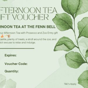 Afternoon Tea Gift Voucher With Prosecco and Zoo Entry